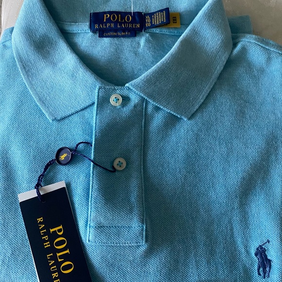 Polo Ralph Lauren Blue Custom Slim Fit - Picture 1 of 11